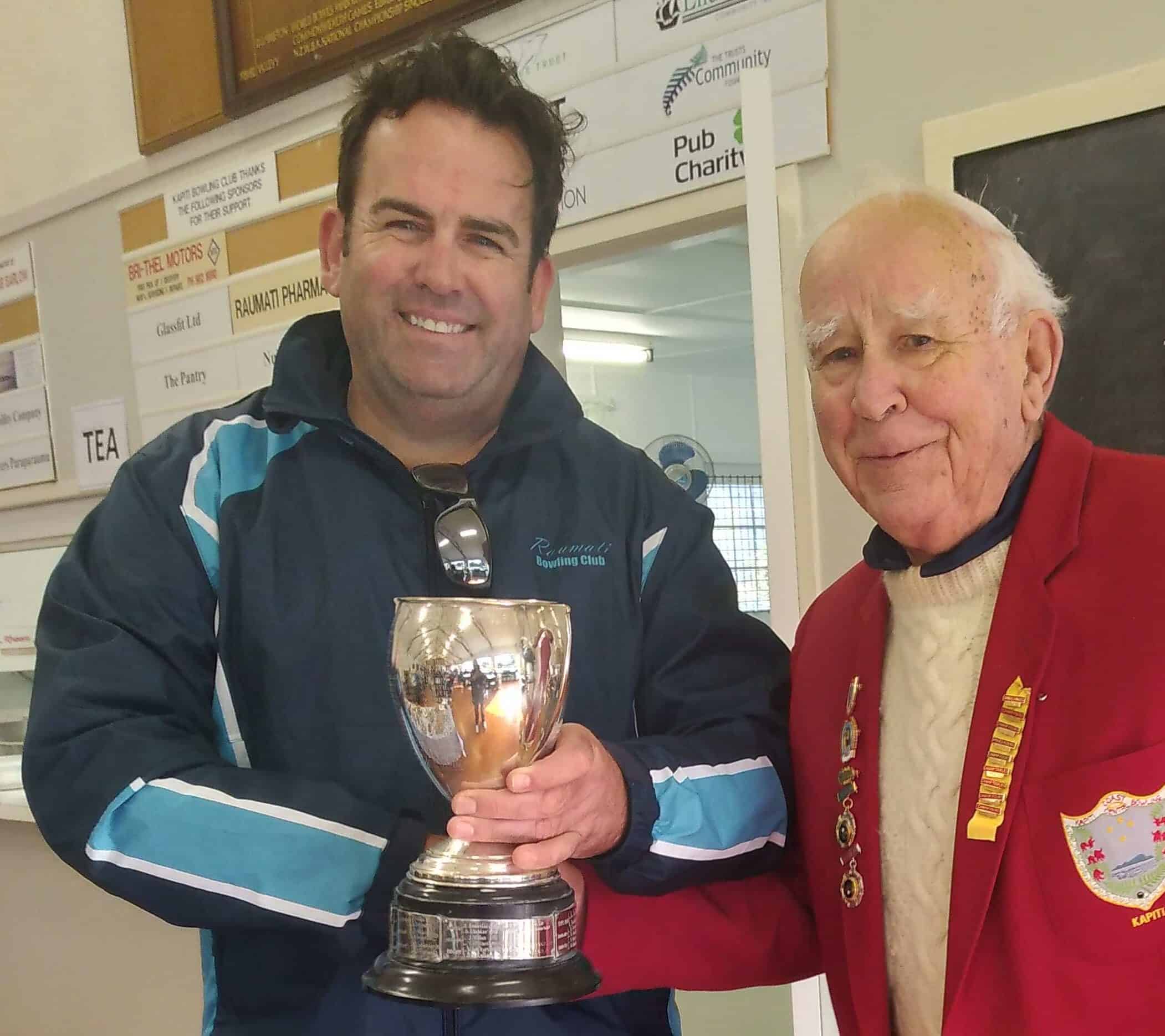 Russ Wilkins presenting the Hyder Cup